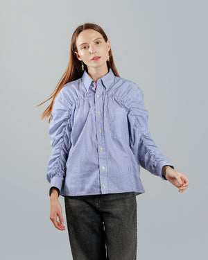 Simple Scrunch Reworked Shirt on XS woman
